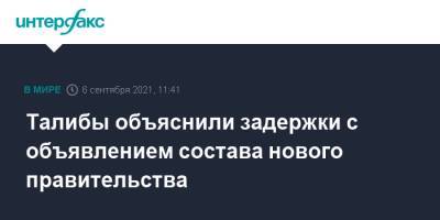 Забиулла Муджахид - Талибы объяснили задержки с объявлением состава нового правительства - interfax.ru - Москва - Россия - Афганистан - Талибан