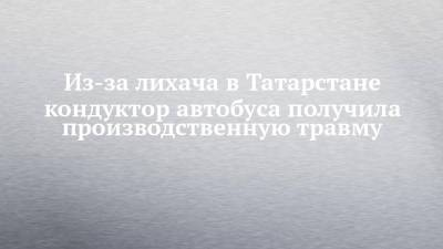 Из-за лихача в Татарстане кондуктор автобуса получила производственную травму - chelny-izvest.ru - респ. Татарстан - Казань