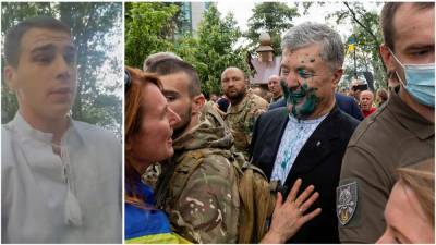 Петр Порошенко - Парень, обливший Порошенко зелёнкой, объяснил свой поступок и рассказал об угрозах (видео) - sharij.net - Украина