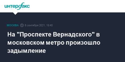 На "Проспекте Вернадского" в московском метро произошло задымление - interfax.ru - Москва