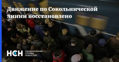 Движение по Сокольнической линии восстановлено - nsn.fm - Москва