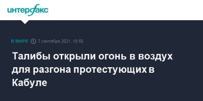 Талибы открыли огонь в воздух для разгона протестующих в Кабуле - interfax.ru - Москва - Россия - Афганистан - Пакистан - Кабул - Талибан