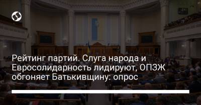 Сергей Притулы - Рейтинг партий. Слуга народа и Евросолидарность лидируют, ОПЗЖ обгоняет Батькивщину: опрос - liga.net - Украина