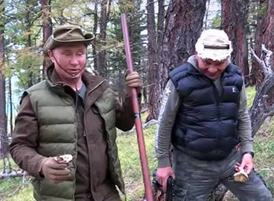 Сергей Шойгу - Владимир Путин - Дмитрий Песков - Путин снова отправился в тайгу с Шойгу - znak.com - Москва - Россия - респ. Хакасия