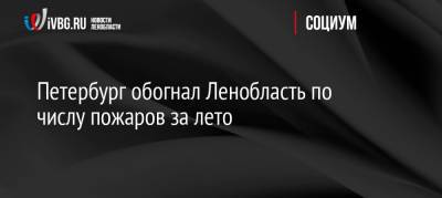 Петербург обогнал Ленобласть по числу пожаров за лето - ivbg.ru - Украина - Ленинградская обл. - Санкт-Петербург - Петербург