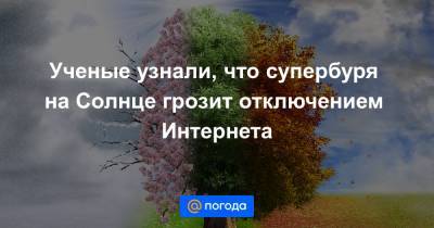 Ученые узнали, что супербуря на Солнце грозит отключением Интернета - news.mail.ru - Крым - Canada