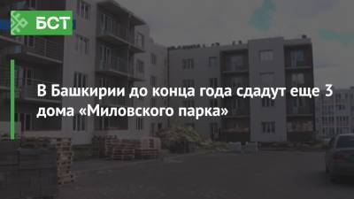 В Башкирии до конца года сдадут еще 3 дома «Миловского парка» - bash.news - Башкирия