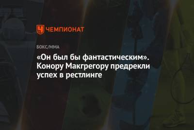 «Он был бы фантастическим». Конору Макгрегору предрекли успех в рестлинге - championat.com