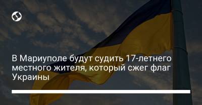 В Мариуполе будут судить 17-летнего местного жителя, который сжег флаг Украины - liga.net - Украина - Мариуполь