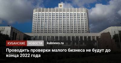Владимир Путин - Борис Титов - Михаил Мишустин - Проводить проверки малого бизнеса не будут до конца 2022 года - kubnews.ru - Россия