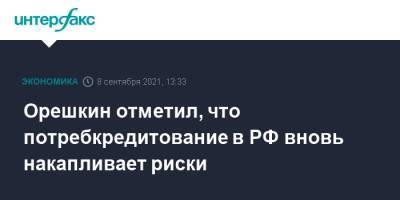 Максим Орешкин - Орешкин отметил, что потребкредитование в РФ вновь накапливает риски - interfax.ru - Москва - Россия