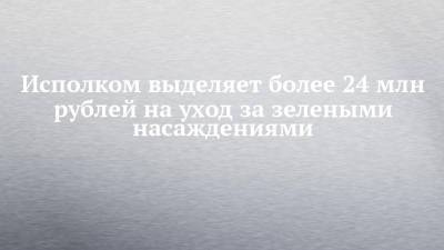 Исполком выделяет более 24 млн рублей на уход за зелеными насаждениями - chelny-izvest.ru