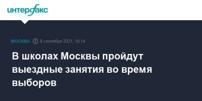 В школах Москвы пройдут выездные занятия во время выборов - interfax.ru - Москва