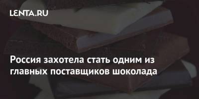 Россия захотела стать одним из главных поставщиков шоколада - smartmoney.one - Россия - Швейцария