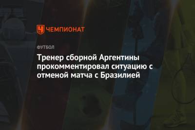 Лионель Скалони - Тренер сборной Аргентины прокомментировал ситуацию с отменой матча с Бразилией - championat.com - Бразилия - Аргентина
