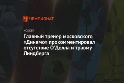 Алексей Кудашов - Сергей Емельянов - Главный тренер московского «Динамо» прокомментировал отсутствие О’Делла и травму Линдберга - championat.com - Москва