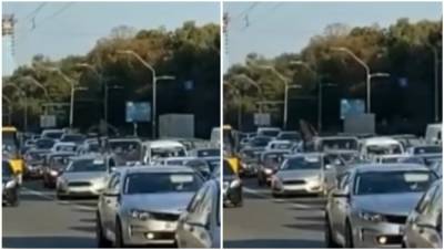 Соломия Витвицкая - В Киеве мужчина пробежался по автомобилям в пробке (видео) - sharij.net - Киев