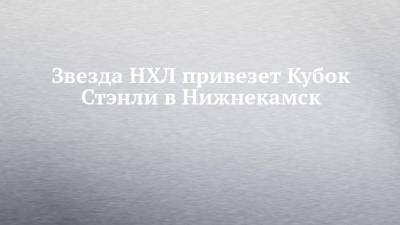 Михаил Сергачев - Звезда НХЛ привезет Кубок Стэнли в Нижнекамск - chelny-izvest.ru - США - Нижнекамск