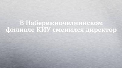 В Набережночелнинском филиале КИУ сменился директор - chelny-izvest.ru - Набережные Челны