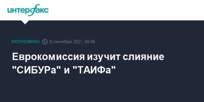 Еврокомиссия изучит слияние "СИБУРа" и "ТАИФа" - interfax.ru - Москва - Сибур