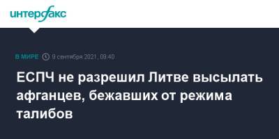ЕСПЧ не разрешил Литве высылать афганцев, бежавших от режима талибов - interfax.ru - Москва - Россия - Белоруссия - Литва - Афганистан