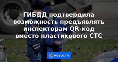 ГИБДД подтвердила возможность предъявлять инспекторам QR-код вместо пластикового СТС - news.mail.ru