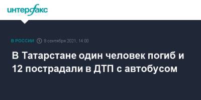 В Татарстане один человек погиб и 12 пострадали в ДТП с автобусом - interfax.ru - Москва - респ. Татарстан
