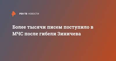 Владимир Путин - Евгений Зиничев - Более тысячи писем поступило в МЧС после гибели Зиничева - ren.tv - Россия - Норильск
