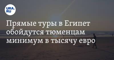 Прямые туры в Египет обойдутся тюменцам минимум в тысячу евро - ura.news - Россия - Египет - Тюмень