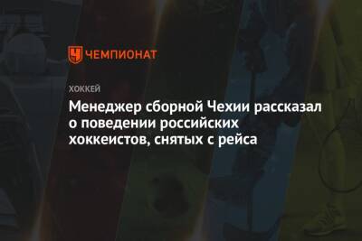Менеджер сборной Чехии рассказал о поведении российских хоккеистов, снятых с рейса - championat.com - Россия - Германия - Канада - Чехия