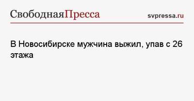 В Новосибирске мужчина выжил, упав с 26 этажа - svpressa.ru - США - Новосибирск - Югра