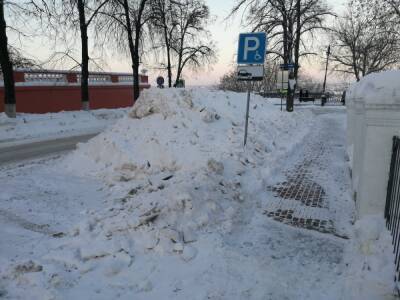 Парковку для инвалидов около нижегородского политеха завалили снегом - vgoroden.ru - Нижний Новгород - Нижний Новгород