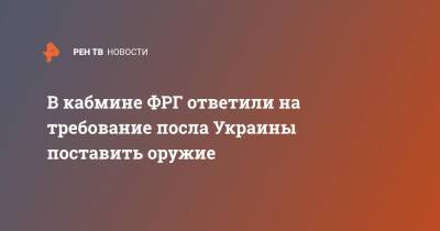 Андрей Мельник - В кабмине ФРГ ответили на требование посла Украины поставить оружие - ren.tv - Украина - Киев - Германия