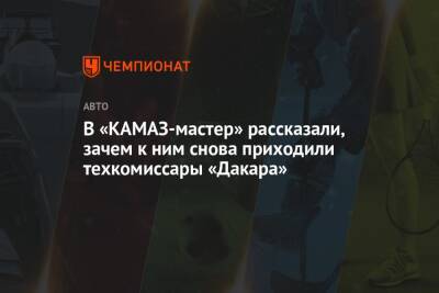Андрей Каргинов - В «КАМАЗ-мастер» рассказали, зачем к ним снова приходили техкомиссары «Дакара» - championat.com