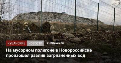 На мусорном полигоне в Новороссийске произошел разлив загрязненных вод - kubnews.ru - Сочи - Краснодарский край - Новороссийск - Новороссийск - Экология