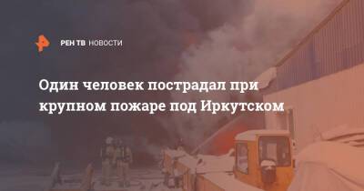 Один человек пострадал при крупном пожаре под Иркутском - ren.tv - Иркутская обл. - Иркутск - Братск