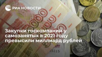 Александр Исаевич - Закупки госкомпаний у самозанятых в 2021 году превысили миллиард рублей - smartmoney.one