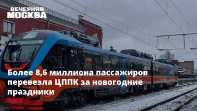 Более 8,6 миллиона пассажиров перевезла ЦППК за новогодние праздники - vm.ru