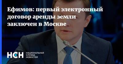 Владимир Ефимов - Ефимов: первый электронный договор аренды земли заключен в Москве - nsn.fm - Москва