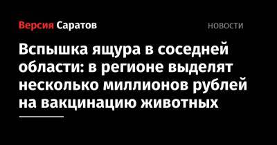 Валерий Радаев - Вспышка ящура в соседней области: в регионе выделят несколько миллионов рублей на вакцинацию животных - nversia.ru - Россия - Казахстан - Оренбург - Саратовская обл. - Самара - Оренбургская обл.