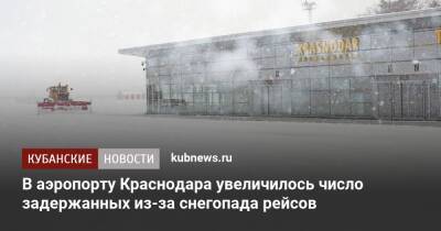 В аэропорту Краснодара увеличилось число задержанных из-за снегопада рейсов - kubnews.ru - Россия - Санкт-Петербург - Анапа - Сочи - Краснодарский край - Краснодар - Новосибирск - Ростов-На-Дону