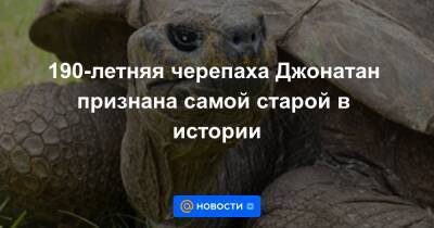 Екатерина Гура - Джонатан - 190-летняя черепаха Джонатан признана самой старой в истории - news.mail.ru - Святая Елена