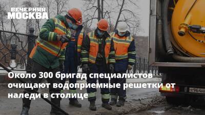 Около 300 бригад специалистов очищают водоприемные решетки от наледи в столице - vm.ru - Москва - Москва
