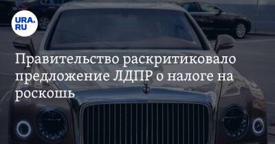 Правительство раскритиковало предложение ЛДПР о налоге на роскошь - ura.news - Россия