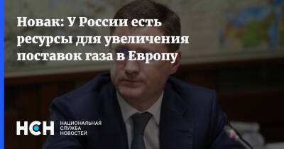 Александр Новак - Новак: У России есть ресурсы для увеличения поставок газа в Европу - nsn.fm - Россия - Европа