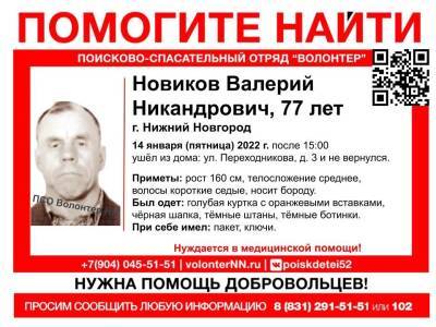 77-летний мужчина пропал в Автозаводском районе - vgoroden.ru - Нижний Новгород