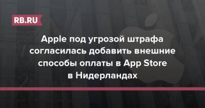 Apple под угрозой штрафа согласилась добавить внешние способы оплаты в App Store в Нидерландах - rb.ru - Голландия