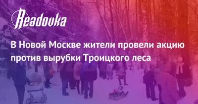 В Новой Москве жители провели акцию против вырубки Троицкого леса - readovka.news - Москва - Волгоград