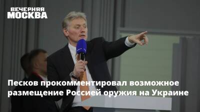 Дмитрий Песков - Песков прокомментировал возможное размещение Россией оружия на Украине - vm.ru - Москва - Россия - США - Украина