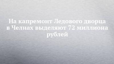 Наиль Магдеев - На капремонт Ледового дворца в Челнах выделяют 72 миллиона рублей - chelny-izvest.ru